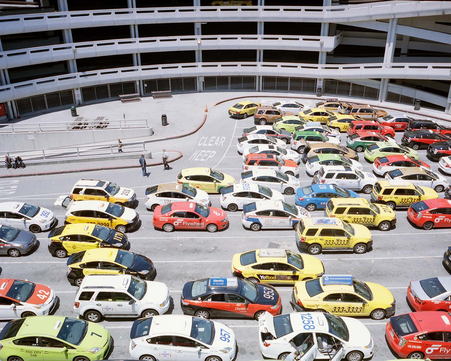 Pastel-colored photo in the San Francisco International Airport, California