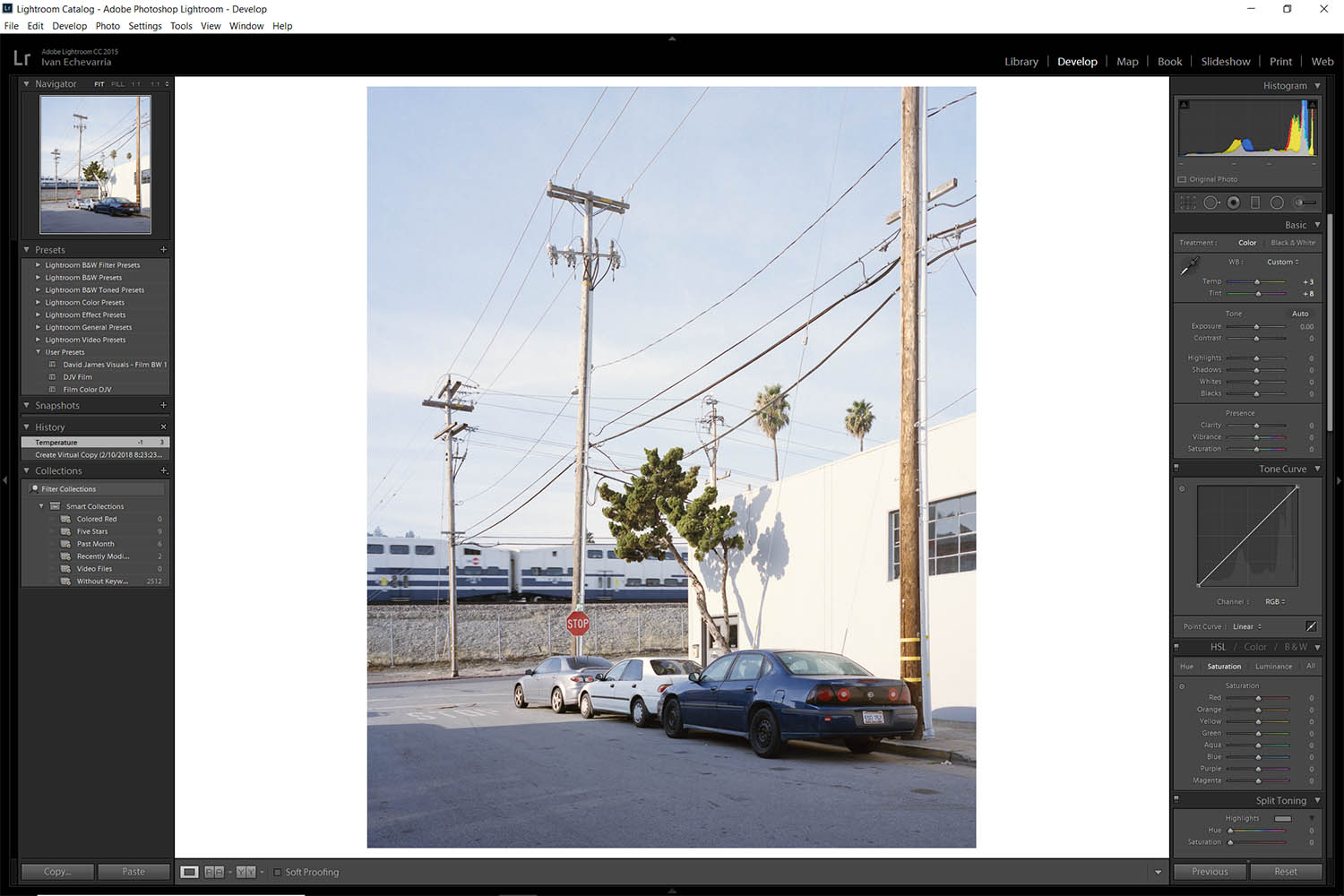 Editing an image for pastel colors in Lightroom