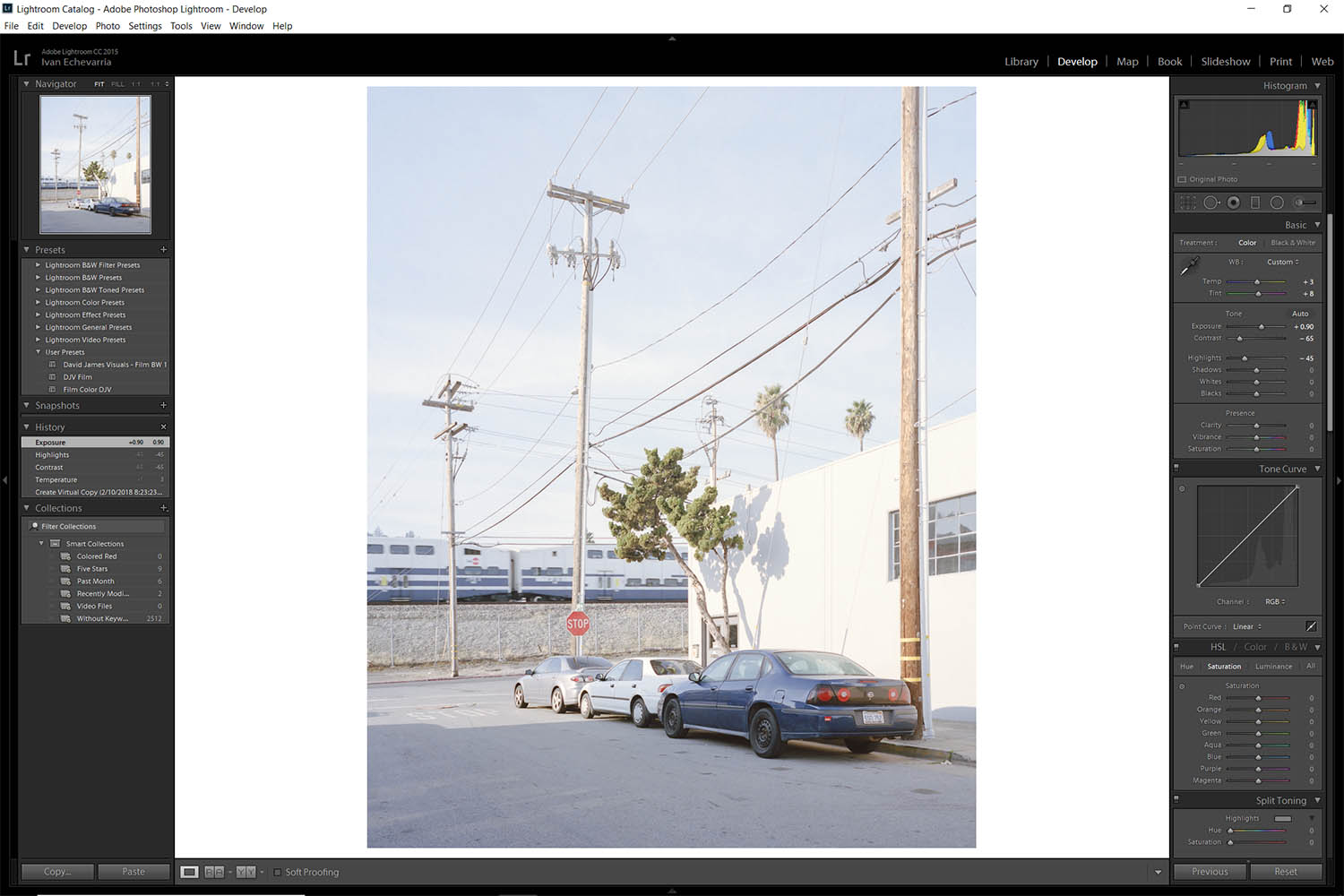 Editing an image for pastel colors in Lightroom