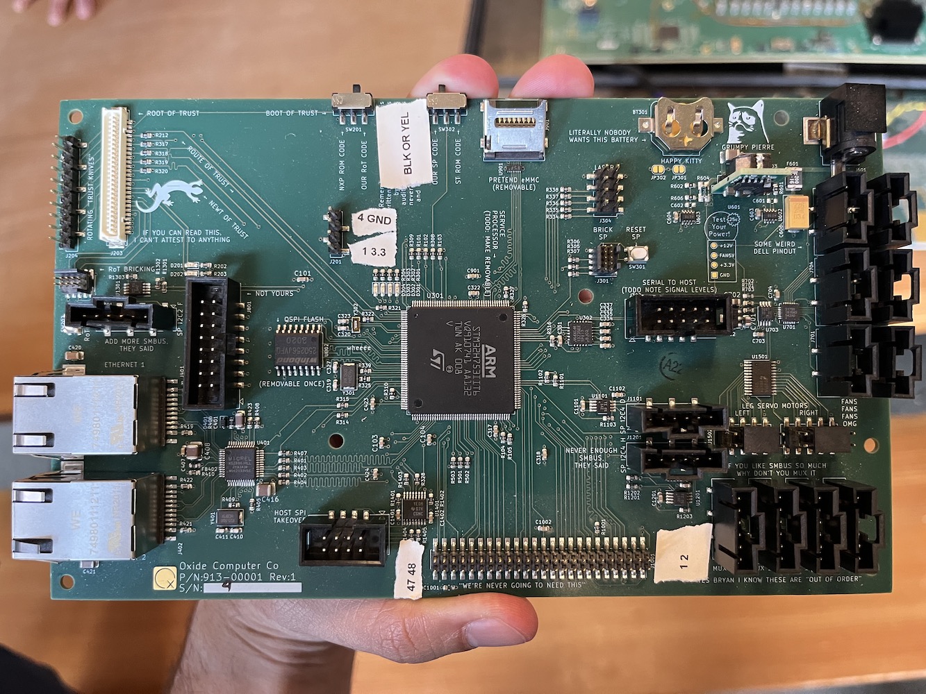 photograph of an oxide computer company board