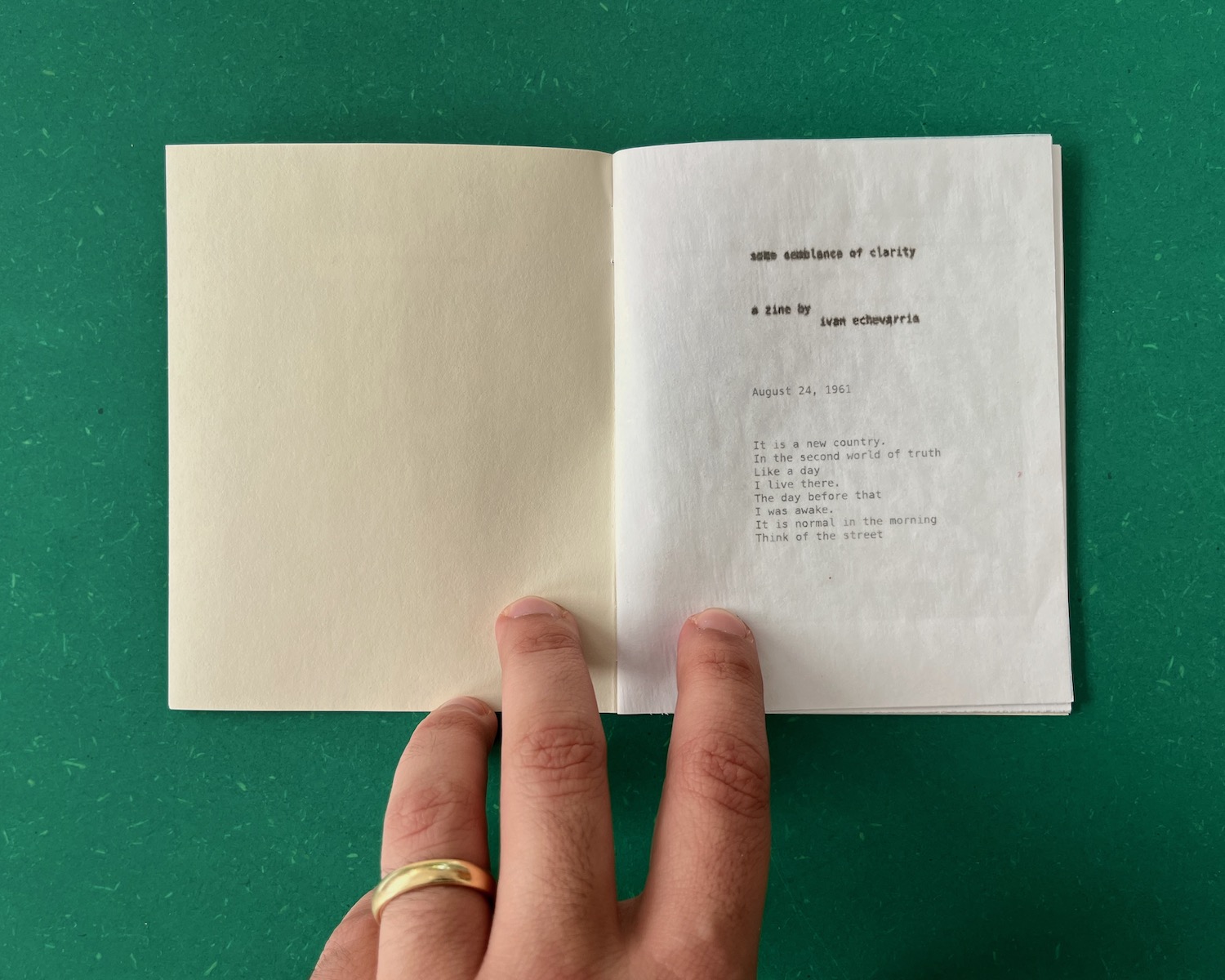 photo of page in zine